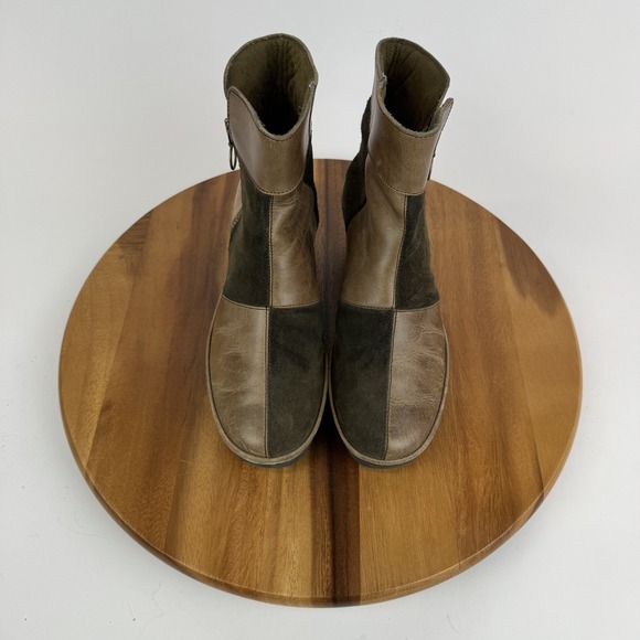 Womens Fly London Multicolor Patchwork Leather Platform Wedge Ankle Boot Size 42 - Picture 4 of 8